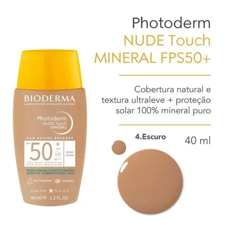 Protetor Solar com Cor Bioderma – Photoderm Nude Touch FPS 50+ – 2.0